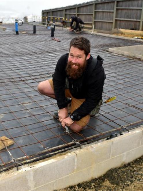 Caldwell Builders owner Paul Caldwell at a building site on Stuart St, Dunedin. Photo by Peter...