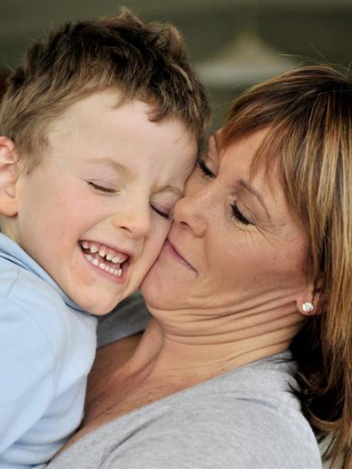 Caleb Turner with mother Shirley, who wants neurosurgery services to be retained at Dunedin...