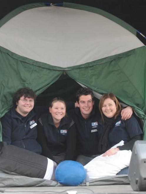 Camp Quality companions (from left) Josh Lowry, Megan Pigou, Brennan Ingram and Vicki Philip...