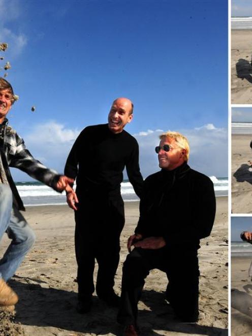 Camut Band founders Rafael Mendez (left) and Toni Espanol (right) check out the sand at St Clair...
