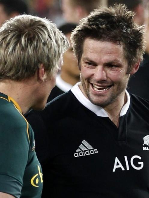 Captains Richie McCaw and Jean de Villiers led their sides in an epic battle at Ellis Park....