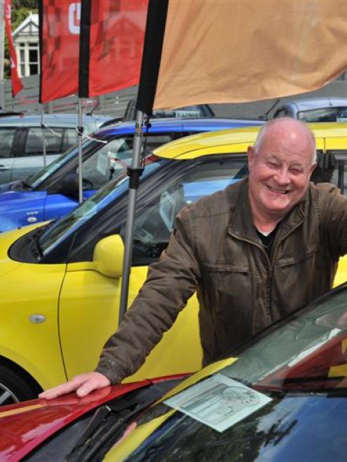 Car salesman Vince Jones (65) at work in Dunedin.  Photo by Linda Robertson.