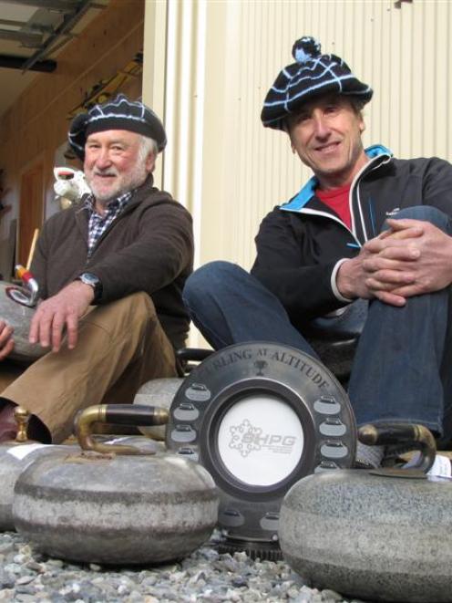 Cardrona Curling Club president John Harridge (left) and secretary-treasurer Roger Gardiner with...