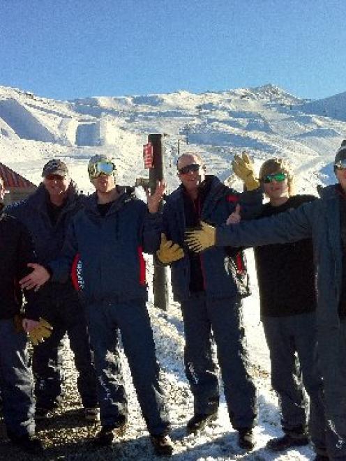Cardrona's car-parking crew counts down for the skifield's opening day tomorrow.  Photo by Lake...