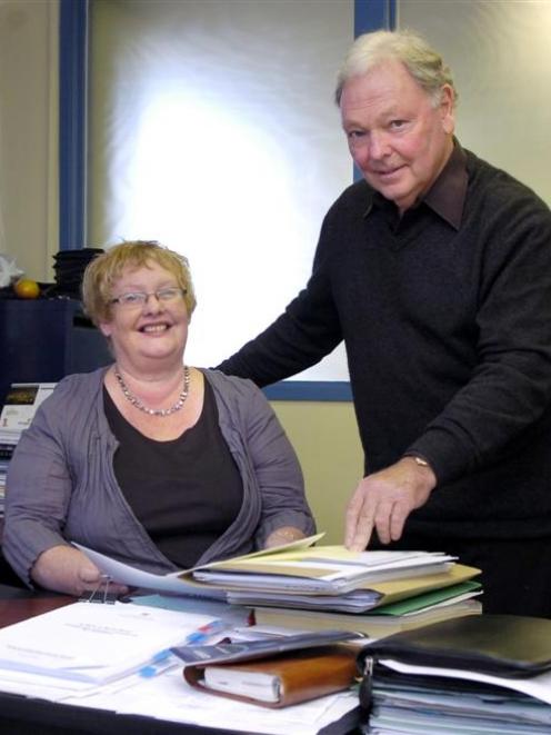 Career practitioner Anne Potter and Otago Chamber of Commerce succession planner Warren Taylor...
