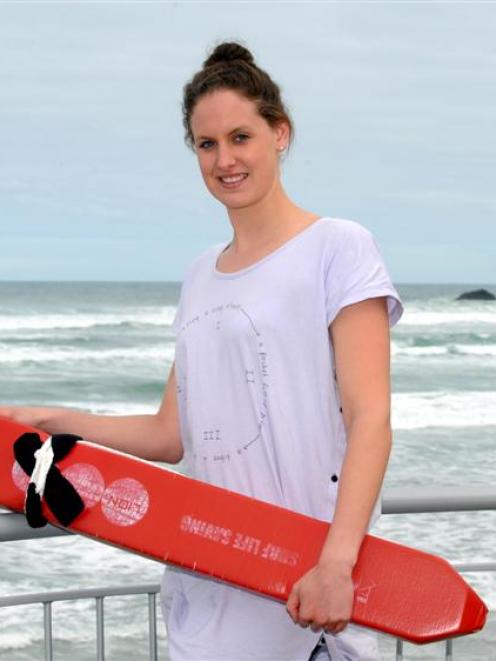 Carina Doyle at St Clair Beach yesterday. Photo by Gregor Richardson.