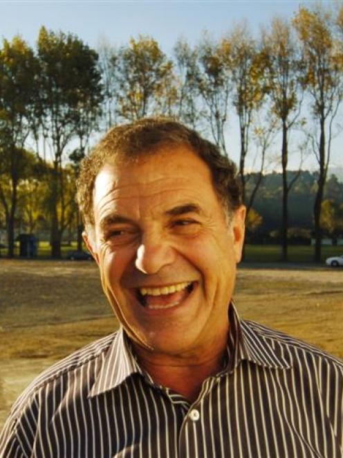 Carisbrook Stadium Trust chairman Malcolm Farry is all smiles at the Awatea St stadium site...