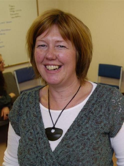 Caryl O'Connor at a Dunedin Community Law Centre open day. Photo by Peter McIntosh.