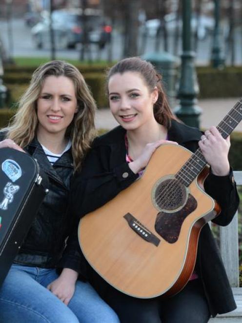 Casey Kennett (left) and Teisha Seymour, who perform as ChanTilly Music, are off to compete in...