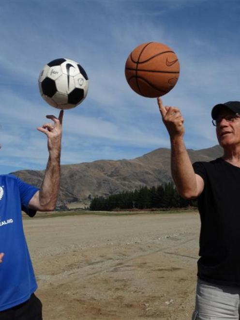 Central Lakes Trust chief executive Paul Allison (left) and Queenstown Lakes deputy mayor Lyal...