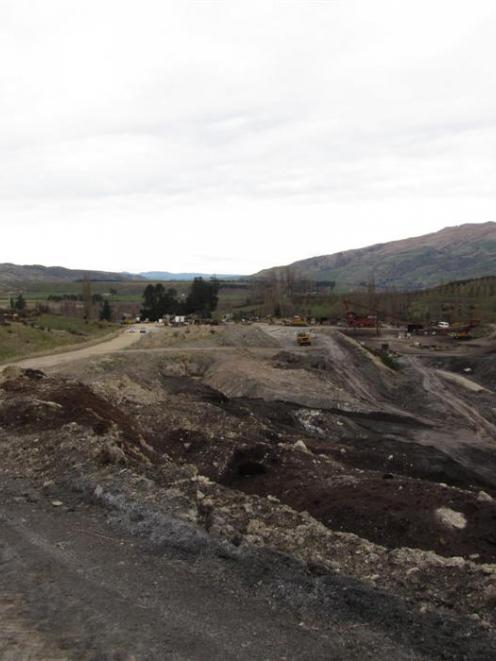 Central Otago District Council infrastructure services manager Jon Kingsford with the realigned,...