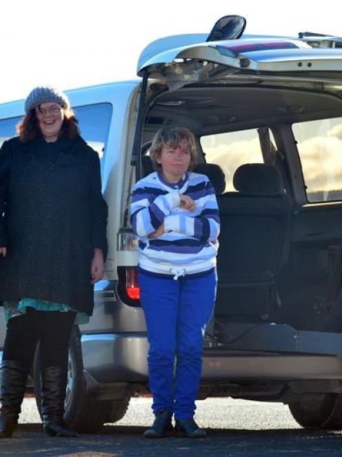 Central Otago Living Options members (from left) Lucy Low and Amber Guest, along with the...