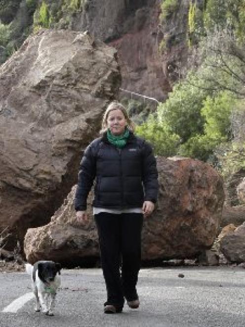 Charlie Hudson walks her dog along Heberden Ave in Sumner. Assoc Prof Annie Potts, co-director of...