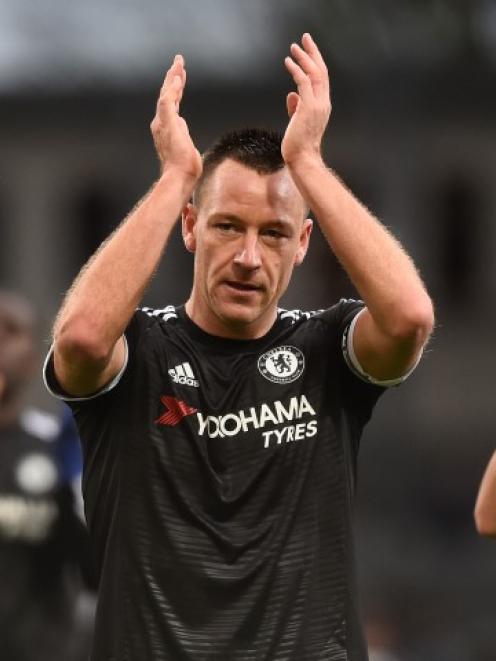 Chelsea's John Terry applauds fans at the end of the match. Photo: Reuters