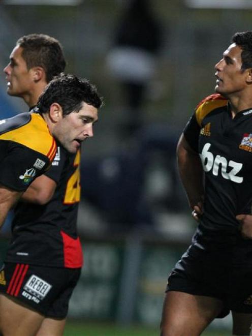Chiefs players look dejected after their loss against the Stormers. Credit:NZPA / Wayne Drought