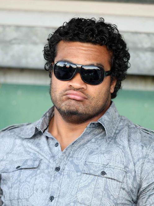 Chiefs Sione Lauaki looks on from the bench after being served a two-week suspension after...