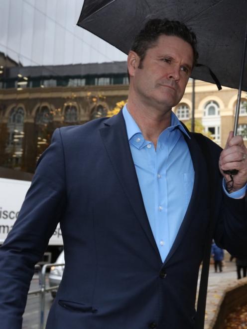 Chris Cairns arriving at Southwark Crown Court in London earlier this month. Photo by NZ Herald.