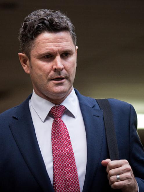 Chris Cairns leaves Southwark Crown Court in London. Photo Getty