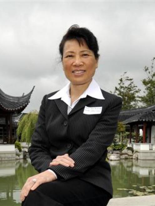 Christchurch-based Chinese consul-general Tan Xiutian visits the Dunedin Chinese Garden this week...