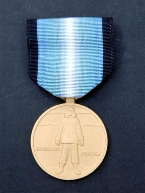 Claire Beynon's Antarctica Service Medal. Photos by Linda Robertson.