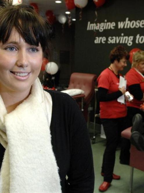 Claire Millichamp (20), a recipient of nine blood transfusions, is happy to be alive at the New...