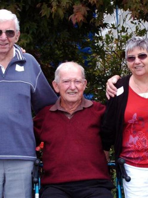 Cleveland family siblings Les, Bernie, Ian, Sherwyn and Doug in Dunedin yesterday for the last of...