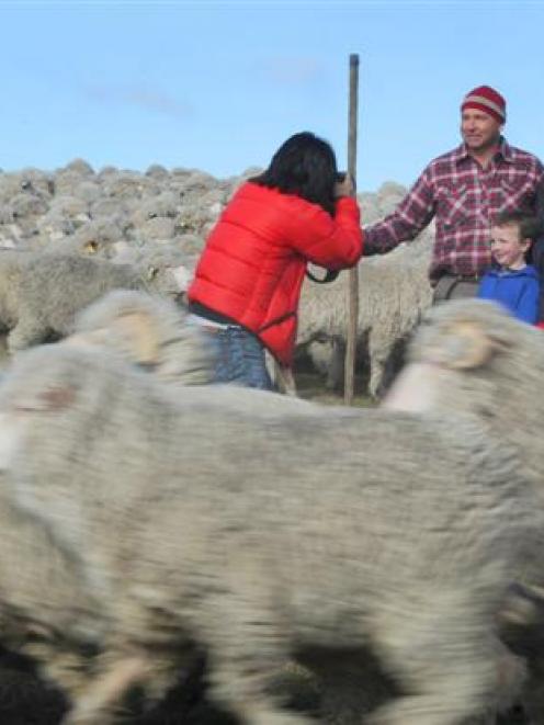 Closeburn Station's Tony Clarke and Rebecca Crawford, with their children Anna and Hayden,  pose...