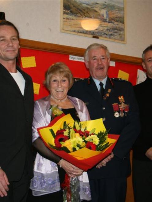 Clyde Chief Fire Officer Richard Davidson with wife Vivien, and sons Daryl (left) and Kevin ...