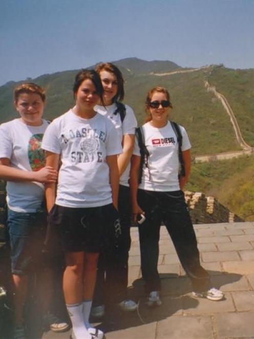 Year 12 Columba College pupils (from left) Rebecca Taylor, Anna Oliver, Hannah Hunt and Kate...