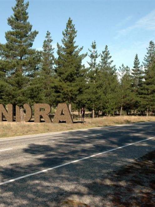 Computer-generated image shows a proposed entrance sign for Alexandra. Graphic by A2 Design.