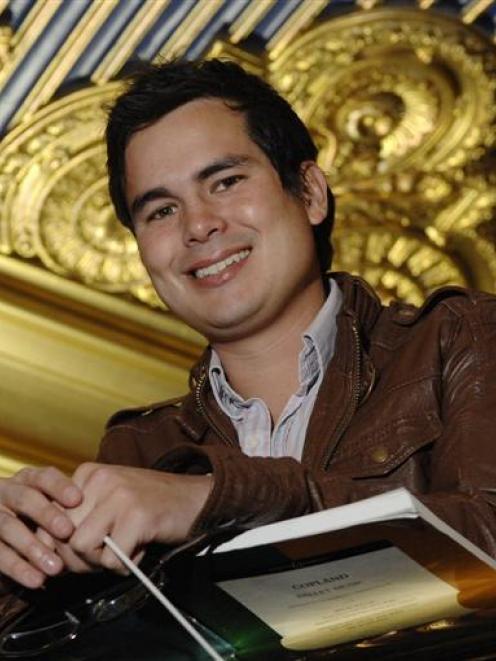 Conductor Dane Lam in the lobby of the Southern Cross yesterday. Photo by Linda Robertson.