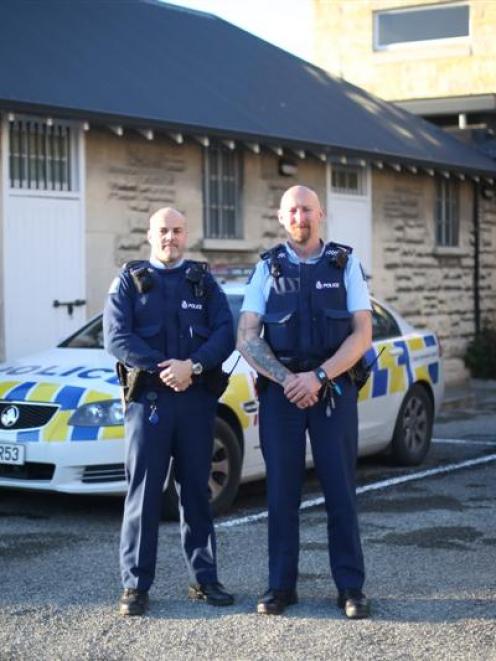 Constables Nick Turner (left) and Michael White have recently graduated from police college and...