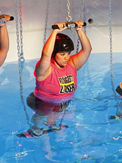 Contestants go through their paces in the American weight-loss programme.  Photo from NBC.