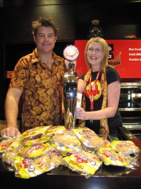 Cookie Time general manager Lincoln Booth and Queenstown franchisee Verity Richard were ready to...