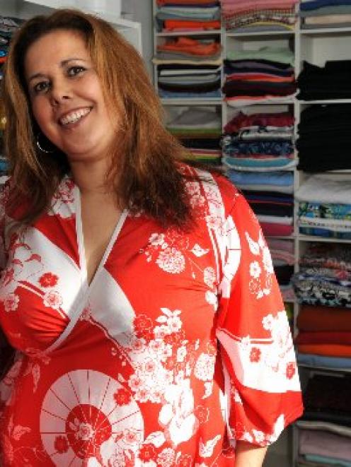 Costume and clothing designer Narelle Stewart in her studio in Waldronville. Photo by Gregor...