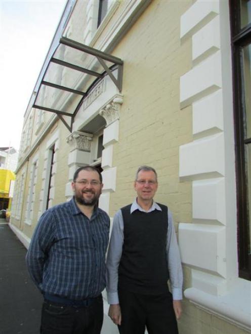 Council of Social Services Dunedin executive officer Alan Shanks (right) and Community Support...