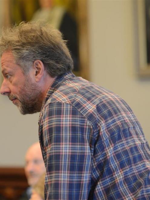 Cr Lee Vandervis makes a point at yesterday's Dunedin City Council economic development committee...