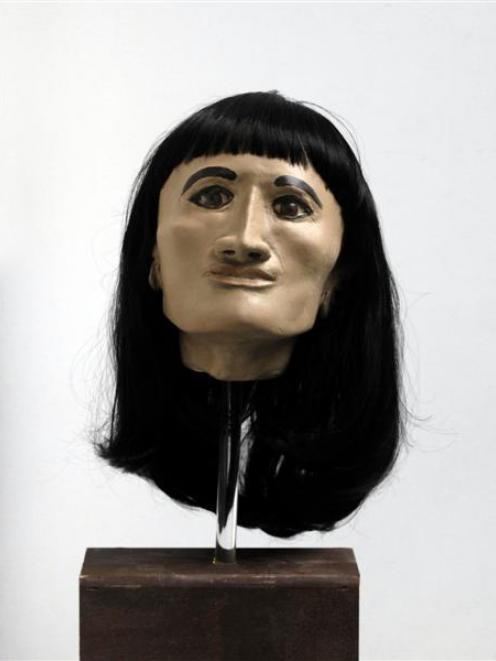 Created through the use of CT scans and computer technology, this model shows the face of a 2300...