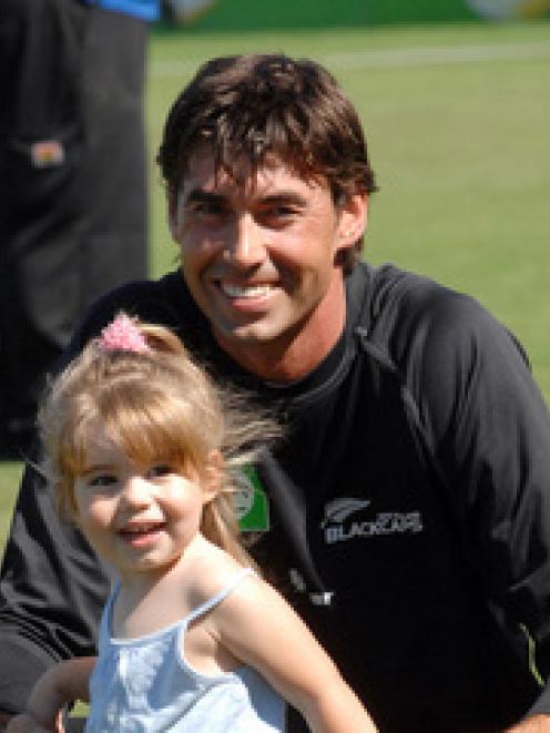 Stephen Fleming with his daughter Tayla