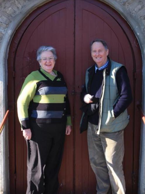 Cromwell Museum Trust trustees Edith McKay, convener of the Cromwell Genealogy Group, and Martin...