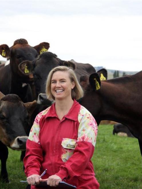 Dairy nutritionist Andrea Murphy enjoys visiting farms and talking to farmers. Photo by Marty...