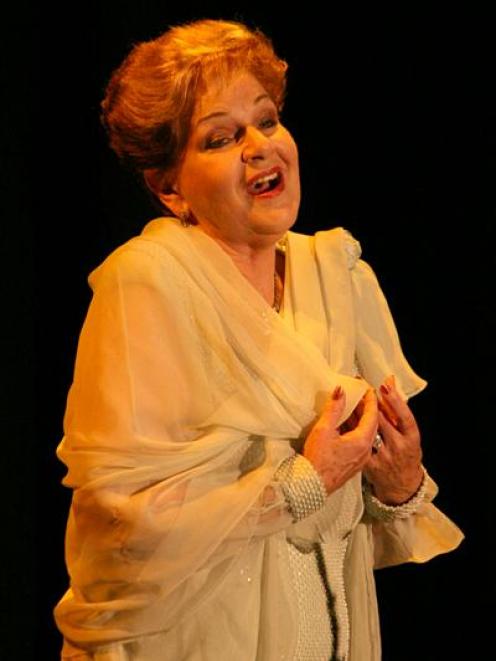 Dame Malvina Major performs in Queenstown's Memorial Hall on Saturday night. Photo by Emily Adamson.