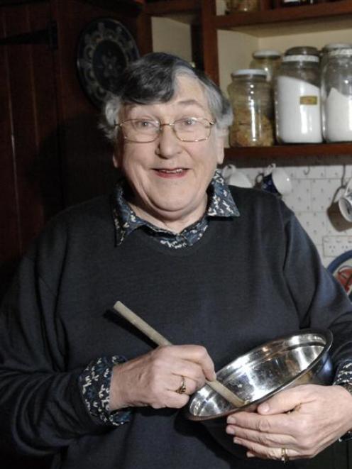 Dame Pat Harrison in her kitchen. Photo by Linda Robertson.