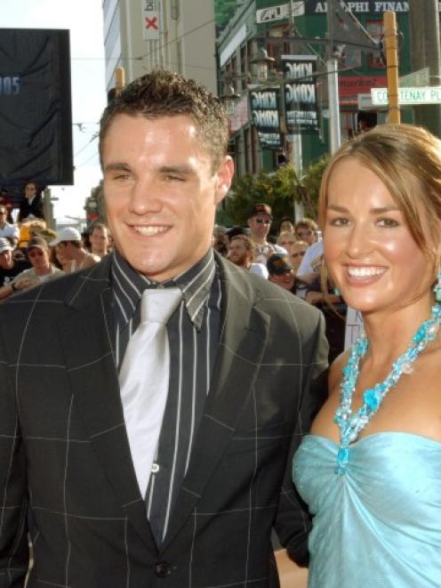 Dan Carter and fiancee Honor Dillon, one of the women set to add a touch of glamour to the Rugby...