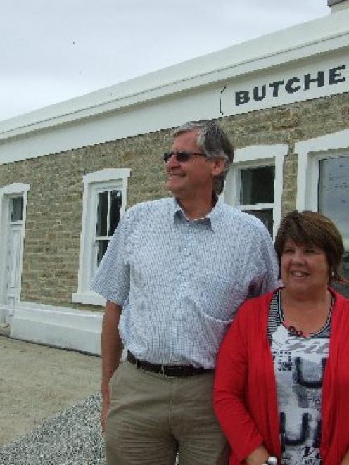 David and Colleen Hurd, with the historic building in the centre of Ophir they have restored,...