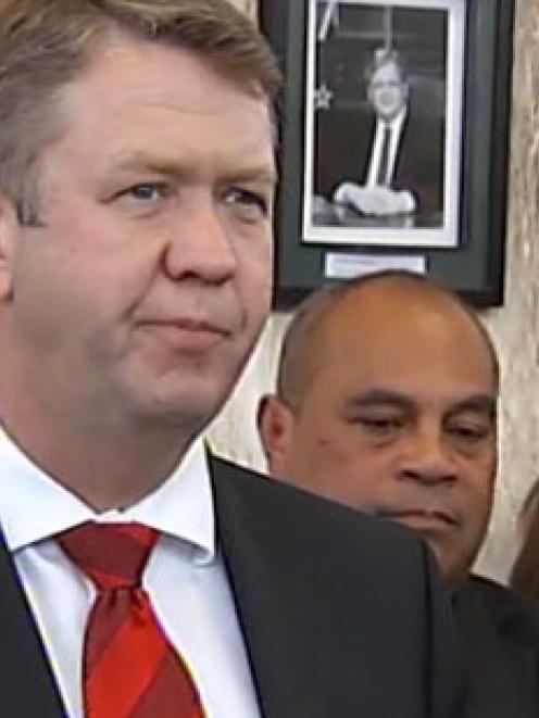 David Cunliffe, making his announcement today. Photo By NZ Herald