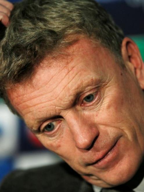 David Moyes attends a news conference at Old Trafford in Manchester. REUTERS/Phil Noble
