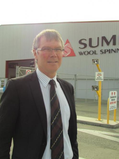 David Parker outside the Summit Wool Spinners plant in Oamaru. Photo by Andrew Ashton.