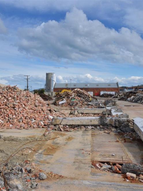 Demolition of the former Northern Southland Transport depot, on the corner of Fryatt and Halsey...