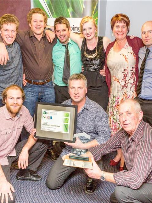 Design and Garden Landscape's team at Landscaping New  Zealand's recent awards in Wellington  ...